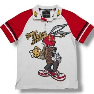 SWITCH Men’s Looney Tunes Bugs Bunny “Get The Juice” Polo Shirt – Size Small